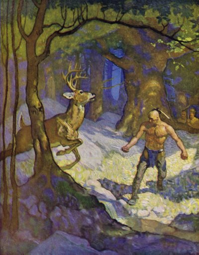 Illustration for The Last of the Mohicans by Newell Convers Wyeth